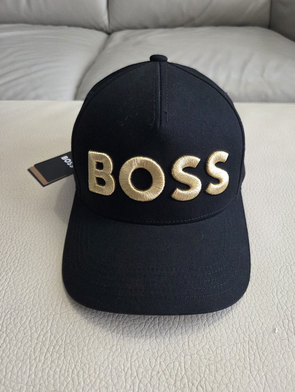 NWT- Hugo Boss Unisex 3D Embroidered Gold Logo Baseball Cap